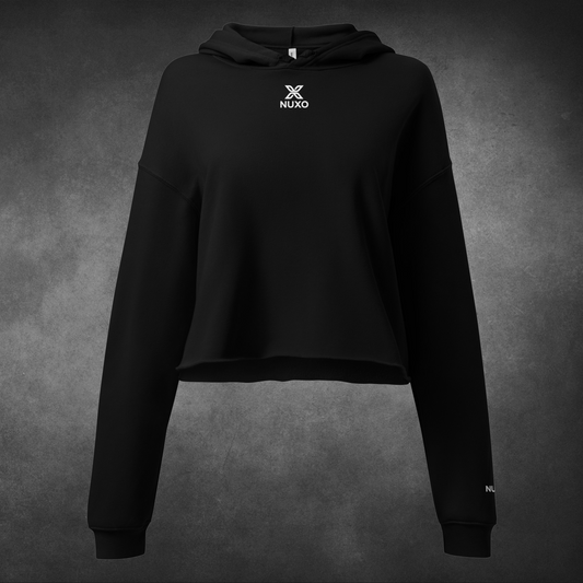 NUXO® Cropped Fleece Hoodie – Raw Hem Fit