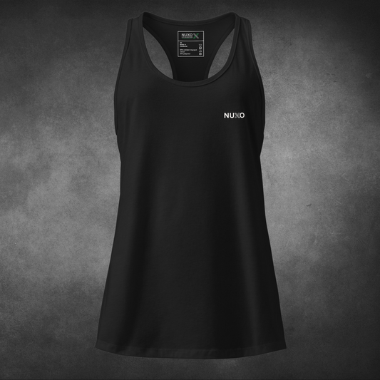 NUXO® Flow Racerback Tank – Black Edition